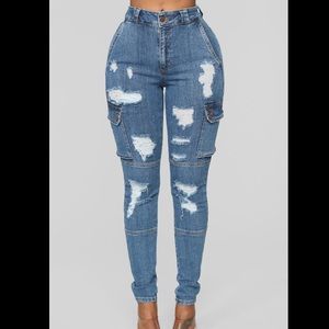 New Fashion Nova Cargo Jeans SIZE 11